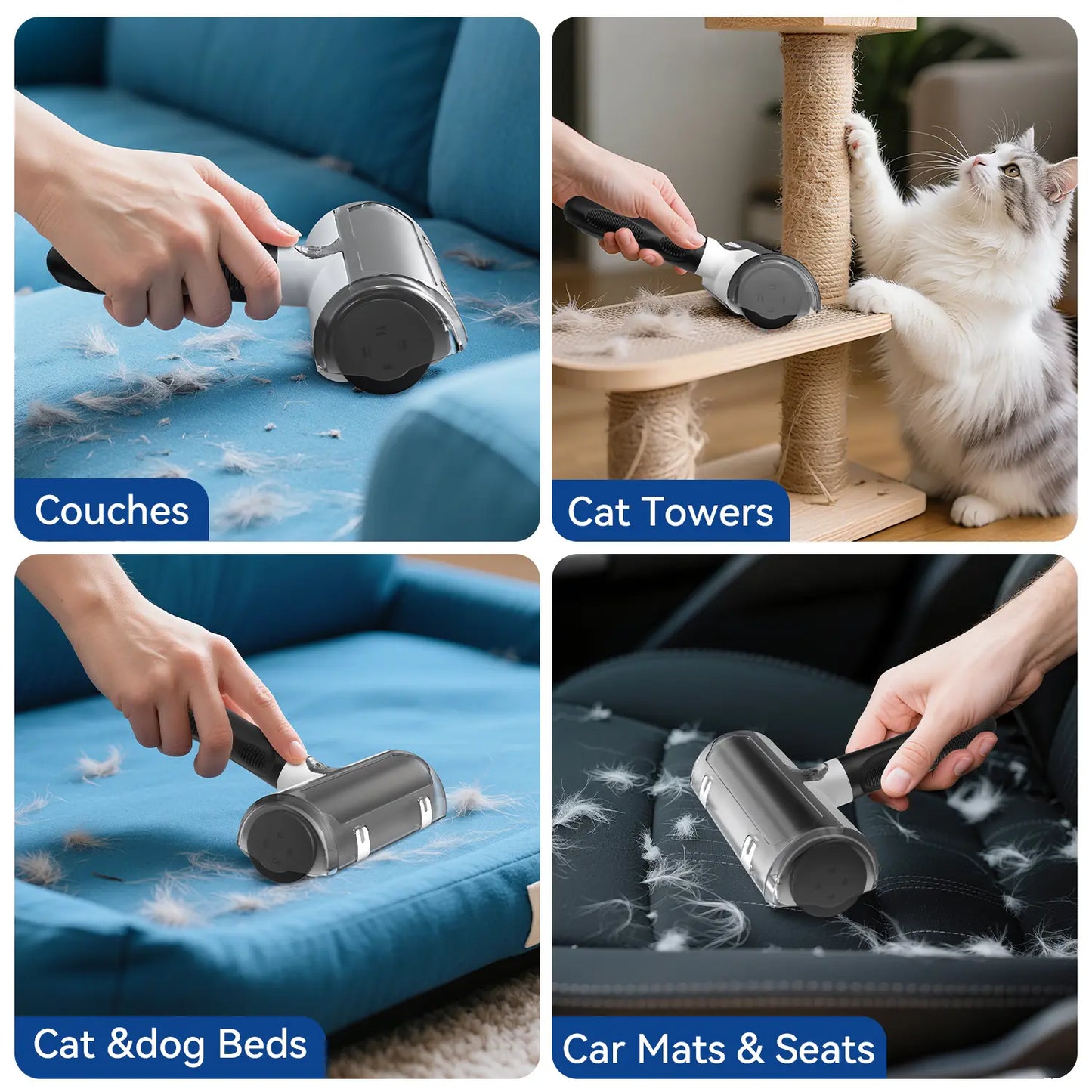 Belife Reusable Pet Hair Removal Tool - Ultimate Lint Roller for Effortless Hair Removal from Furniture, Clothes, and Car Seats